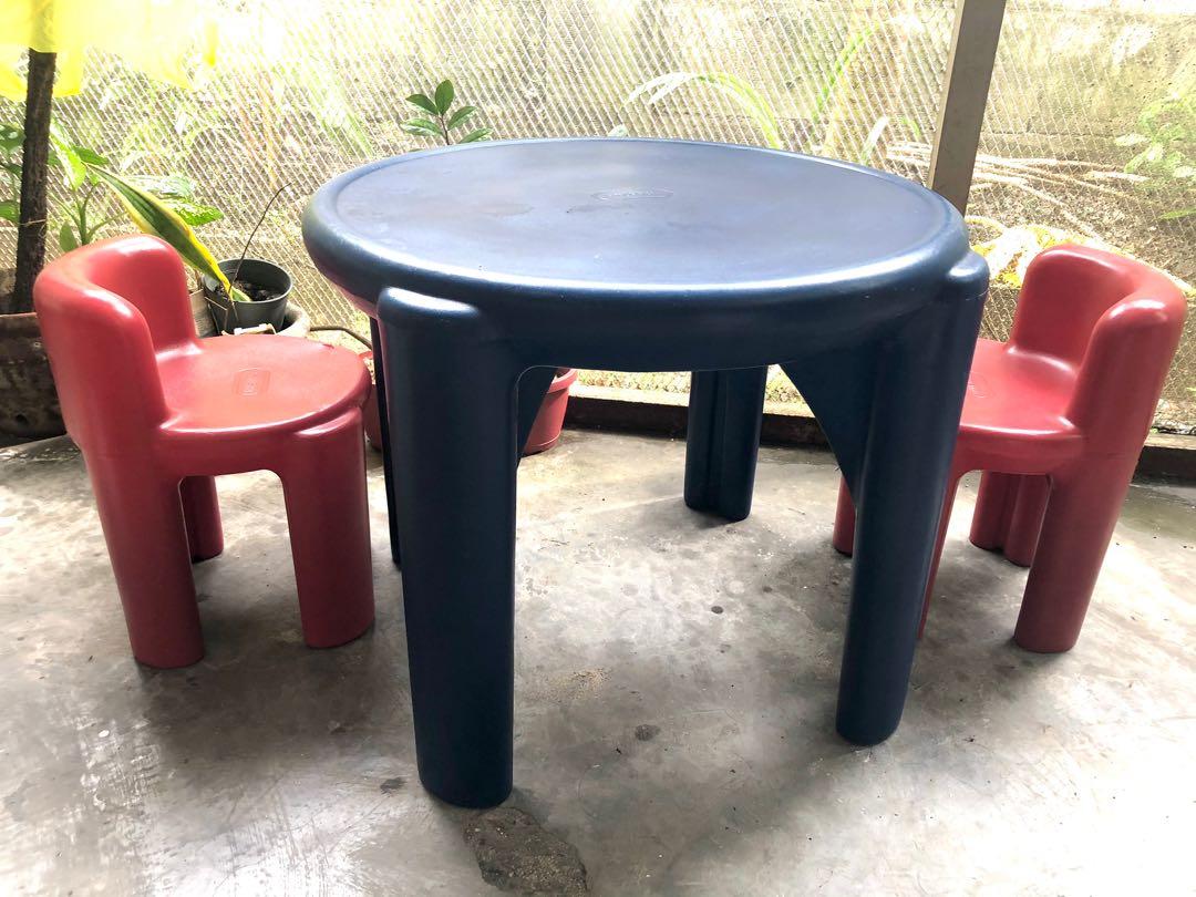 little tikes garden table and chairs set red