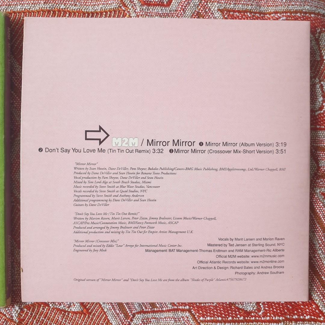 M2M Mirror Mirror 2000 CD Single + Poster, Hobbies & Toys, Music