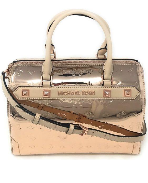 Rose gold sales metallic mk purse