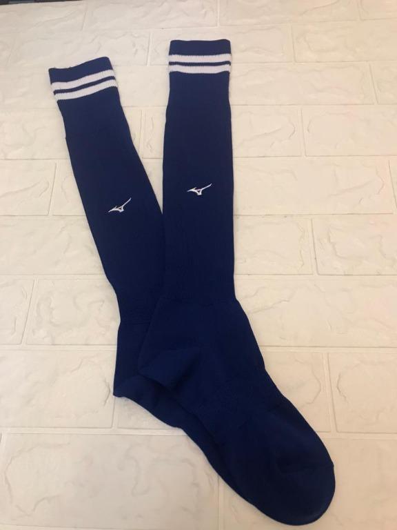 Mizuno - Navy blue knee height soccer socks 長足球襪（size: 38