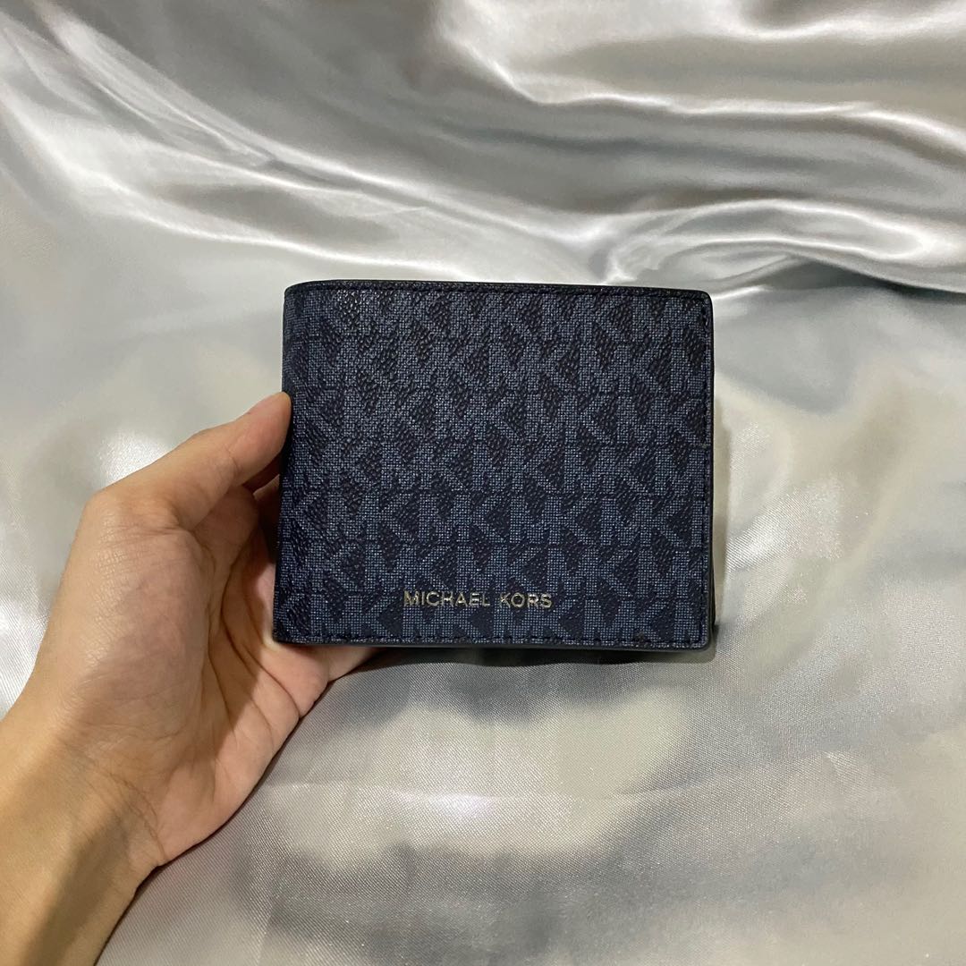 michael kors wallet men blue