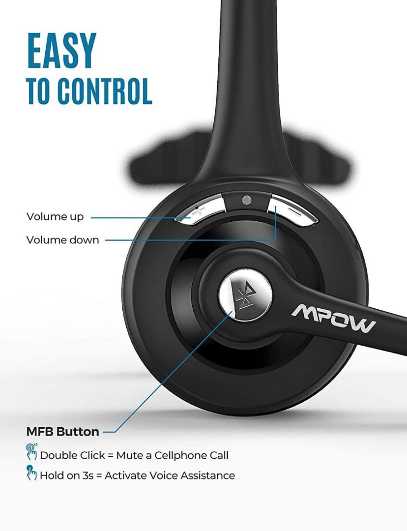 mpow pro trucker bluetooth headset pairing