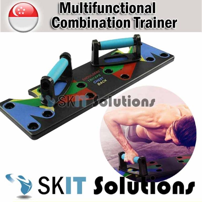 Multifunctional Combination Strength Trainer Push Up Plate Board Biceps