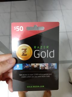 New Razer Gold Gift Card 48 For 50 Value Tickets Vouchers Vouchers On Carousell