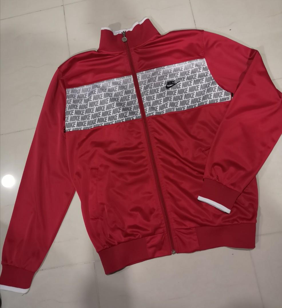 red nike track jacket