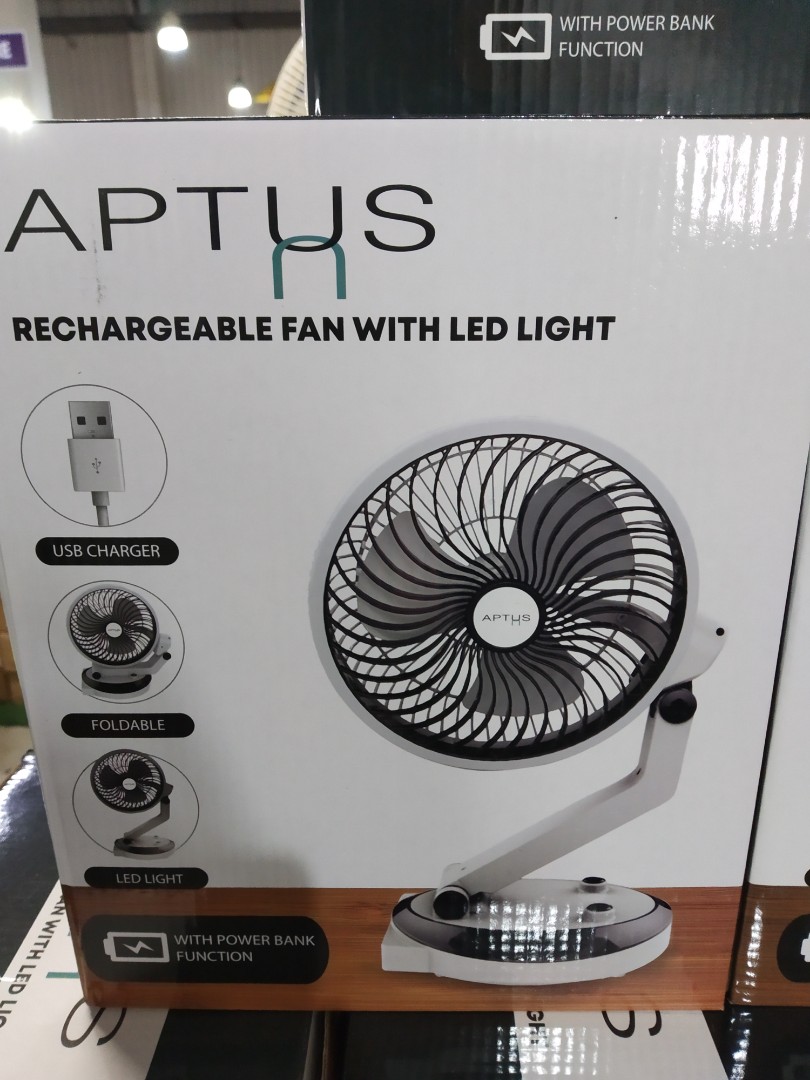 Rechargeable fan w/ led lights usb 