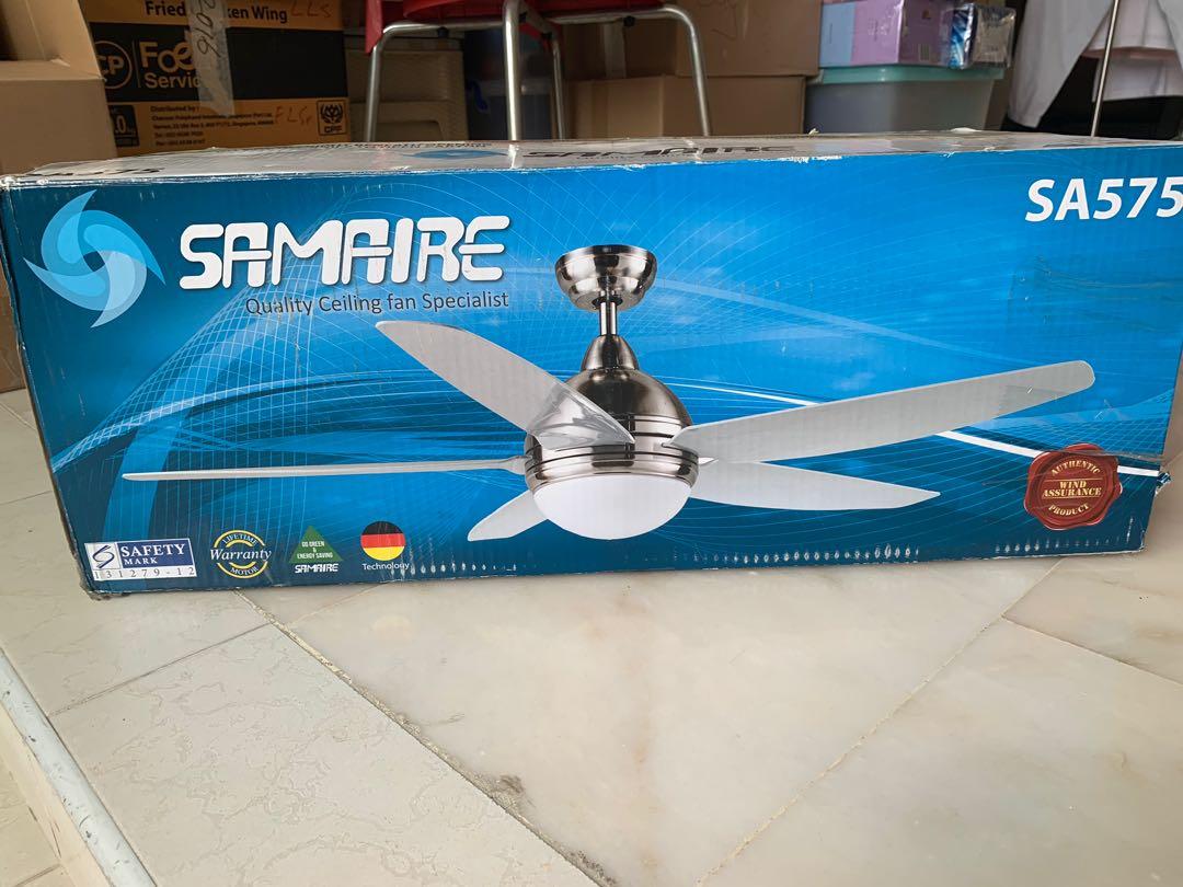 Samaire ceiling fan (Matt black 