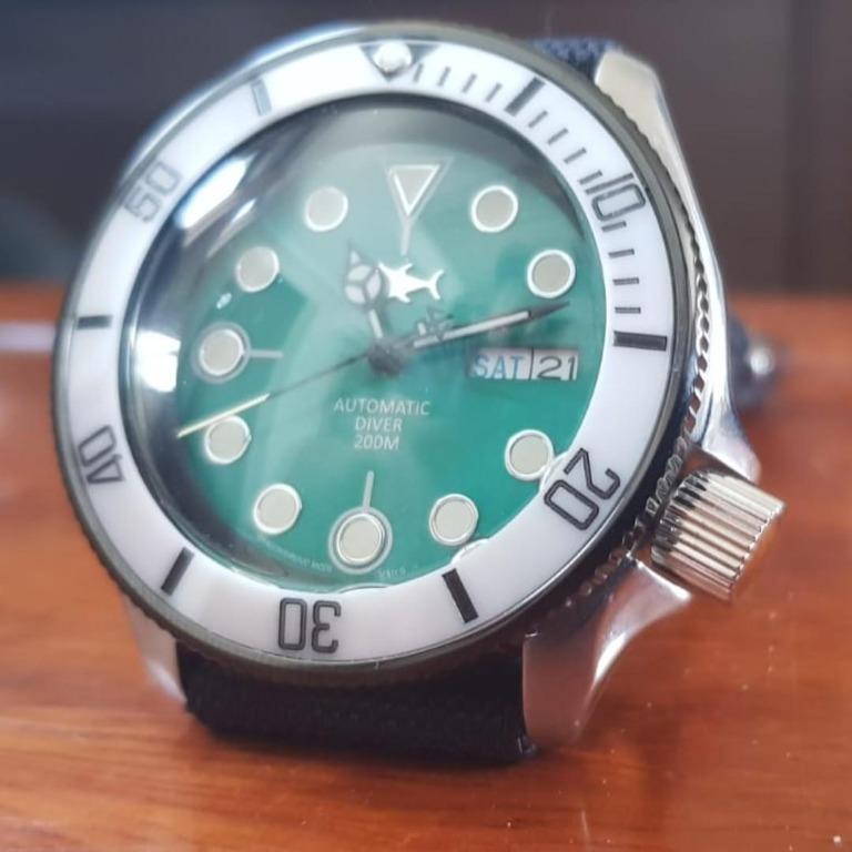 Seiko SKX007 Green MOP Dial with SII NH36A Movement Upgrade