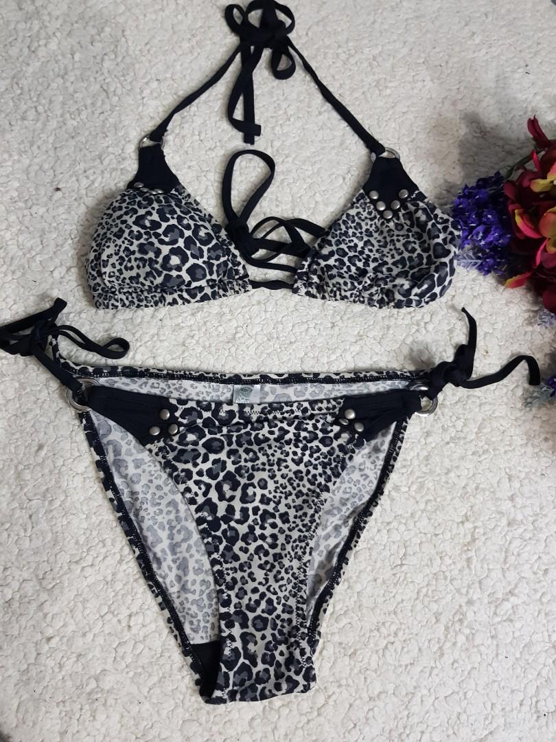 Black and white animal print bikini Clearance