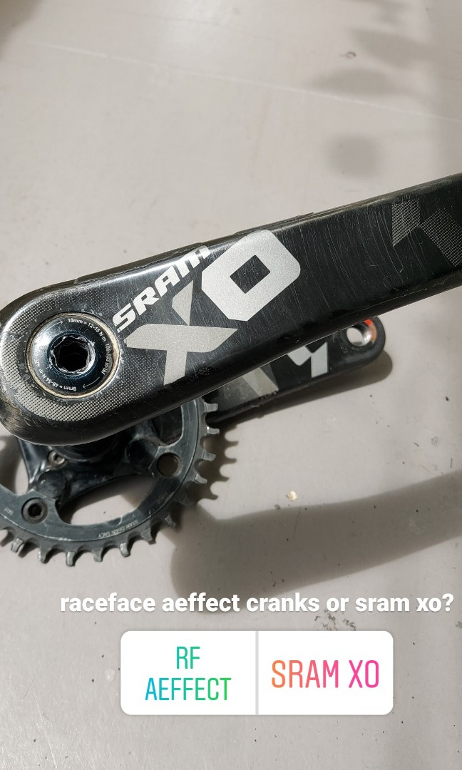 Sram XO carbon crankset