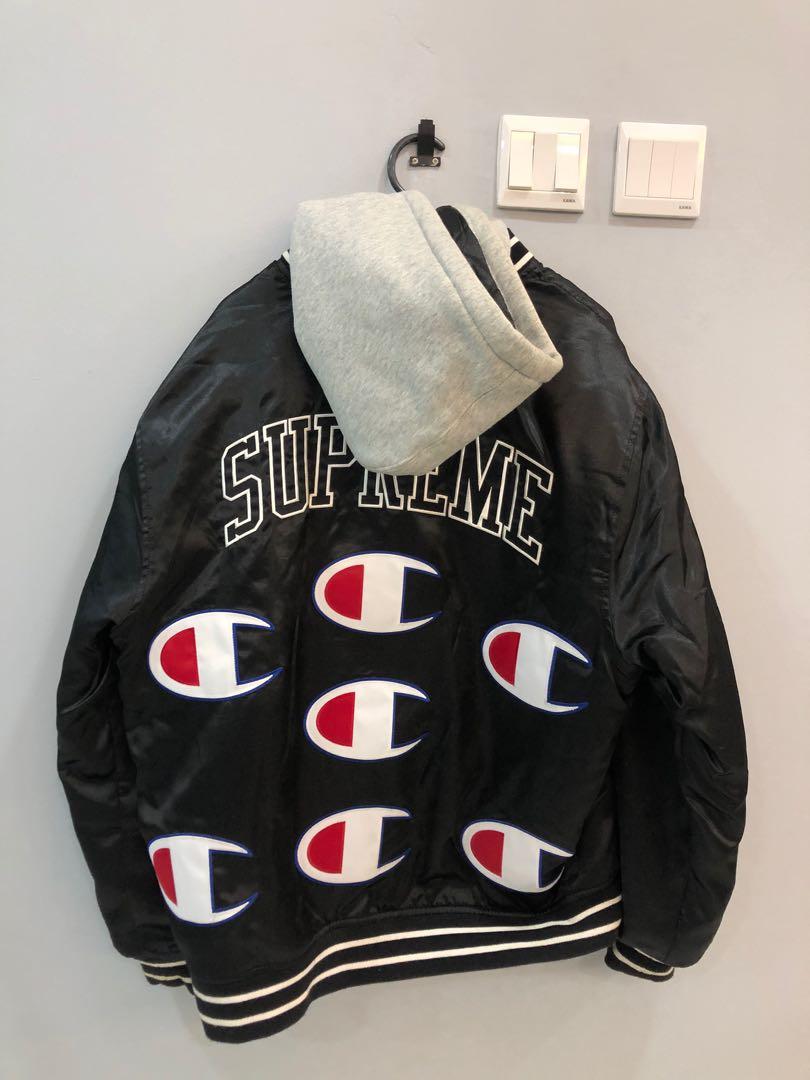 Supreme X champion jacket Men s Fashion Tops Sets Hoodies on