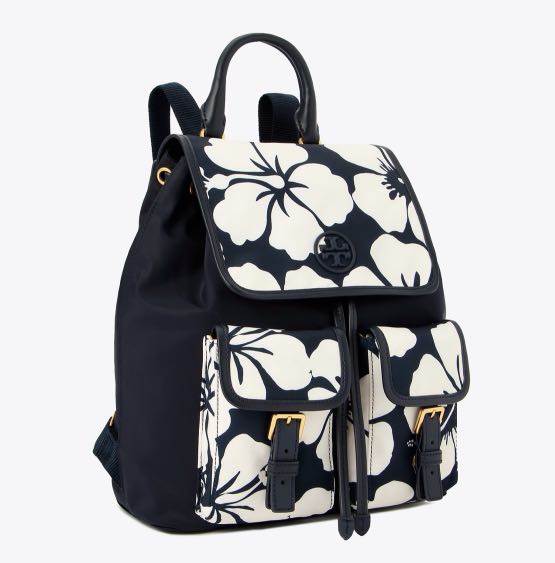 Perry nylon printed flap backpack online
