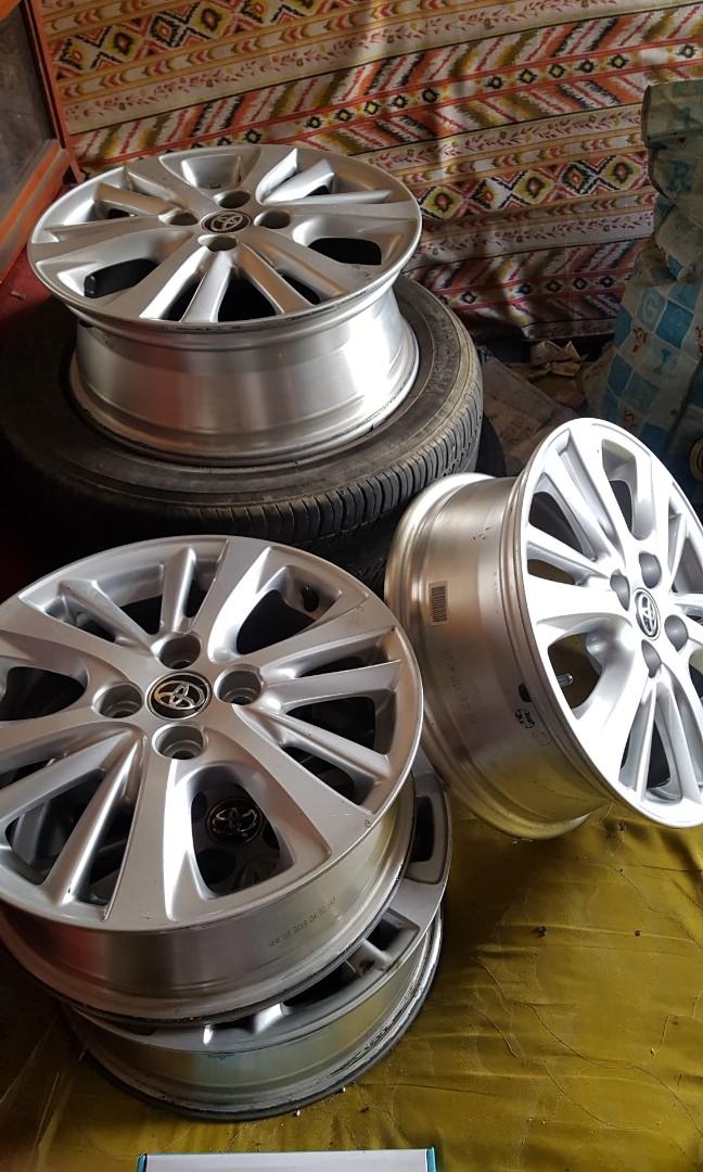 Toyota Vios stock mags with Yokohama tires, Car Parts & Accessories ...