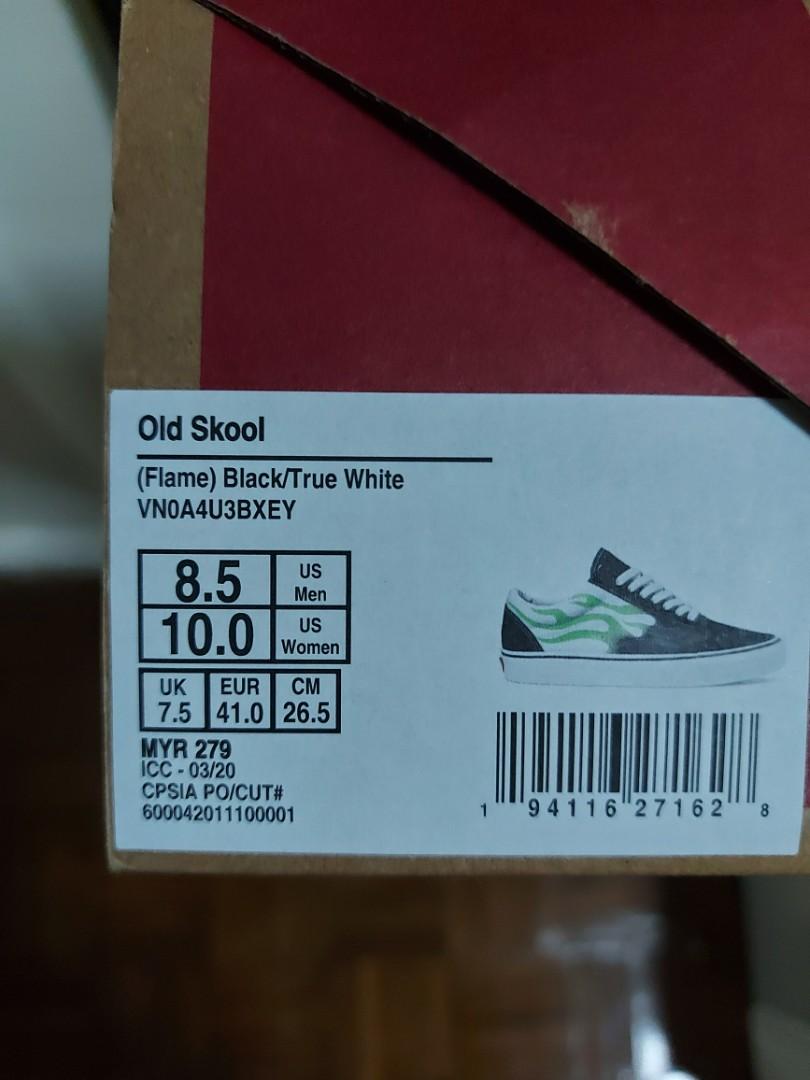 vans old skool flame green