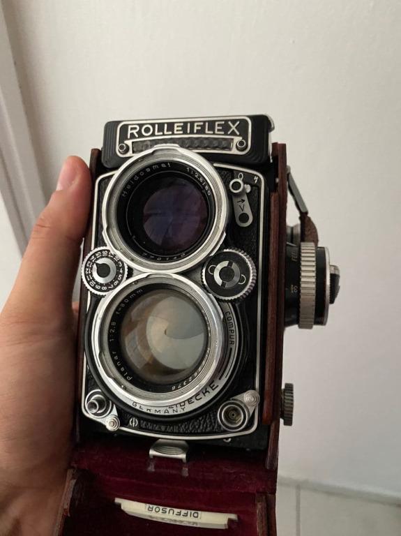 Vintage Camera Rolleiflex Twin Lens Camera 80mm w Lens Case