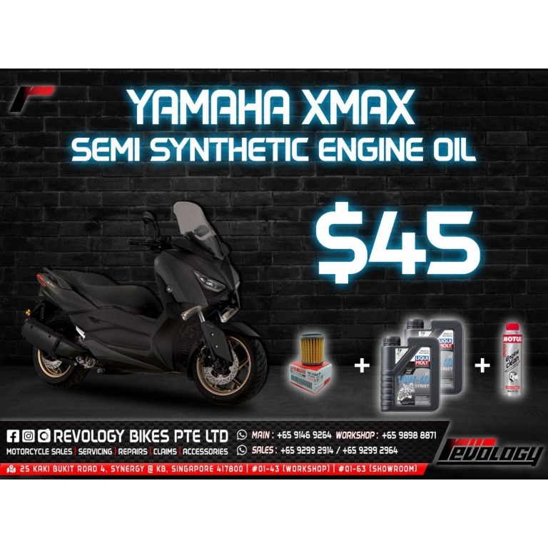 YAMAHA XMAX SEMI SYNTHETIC ENGINE OIL PACKAGE PROMO!, Motorcycles