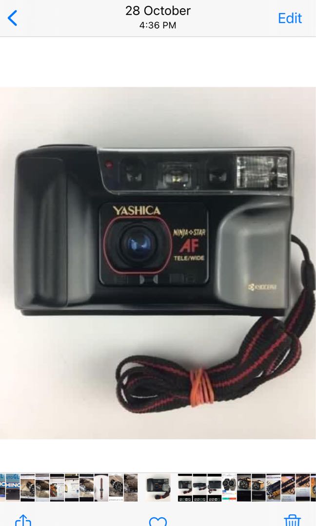 Yashica Ninja Star Tele Wide Aka Yashica Df 100 Af Photography Cameras Others On Carousell