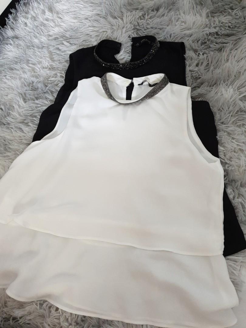 beaded high neck top