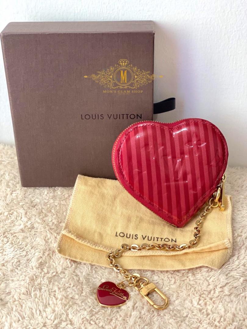 Louis Vuitton, Bags, Louis Vuitton Vernis Rayures Coeur Heart Coin Purse  Authentic