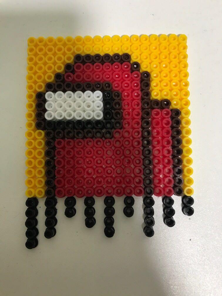 Among Us Characters with Perler Beads, Hobbies & Toys, Stationery ...