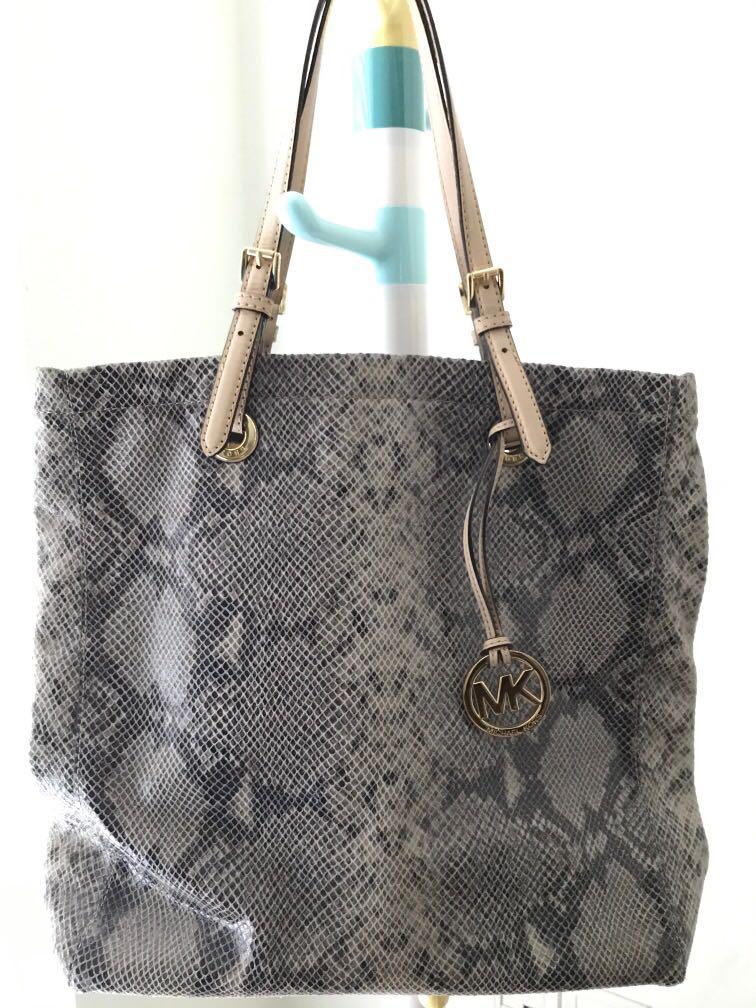 michael kors snakeskin tote