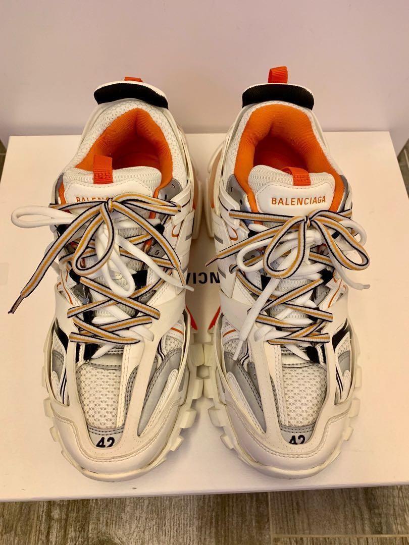 Balenciaga Track White/Orange size 42, 男裝, 鞋, 波鞋- Carousell