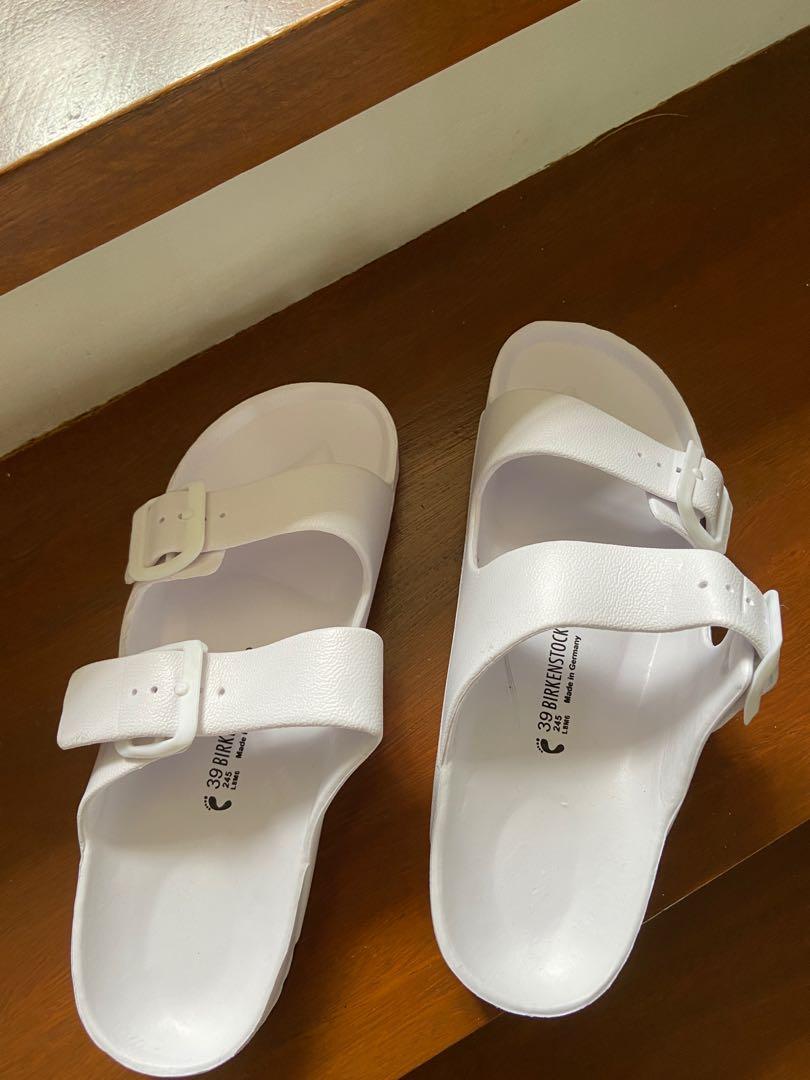 Birkenstock white plastic sandals Women s Fashion Footwear