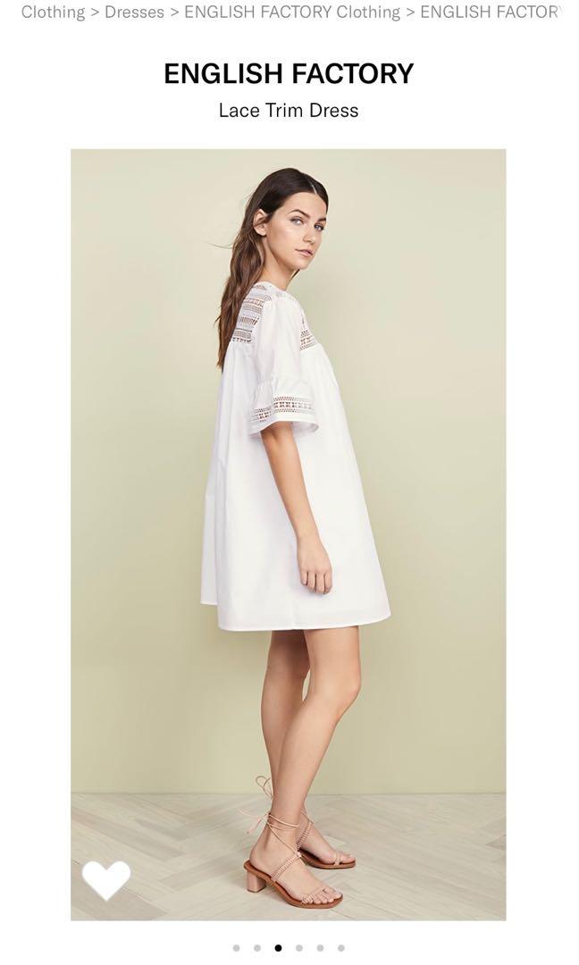 English factory lace trim dress hot sale