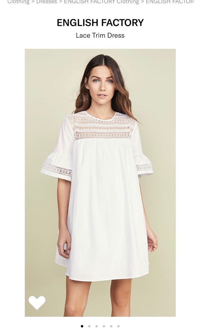 English factory lace trim dress hot sale
