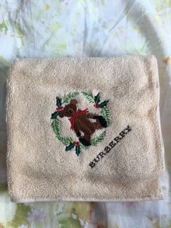 全新Burberry 小熊棉方巾64199751314817110