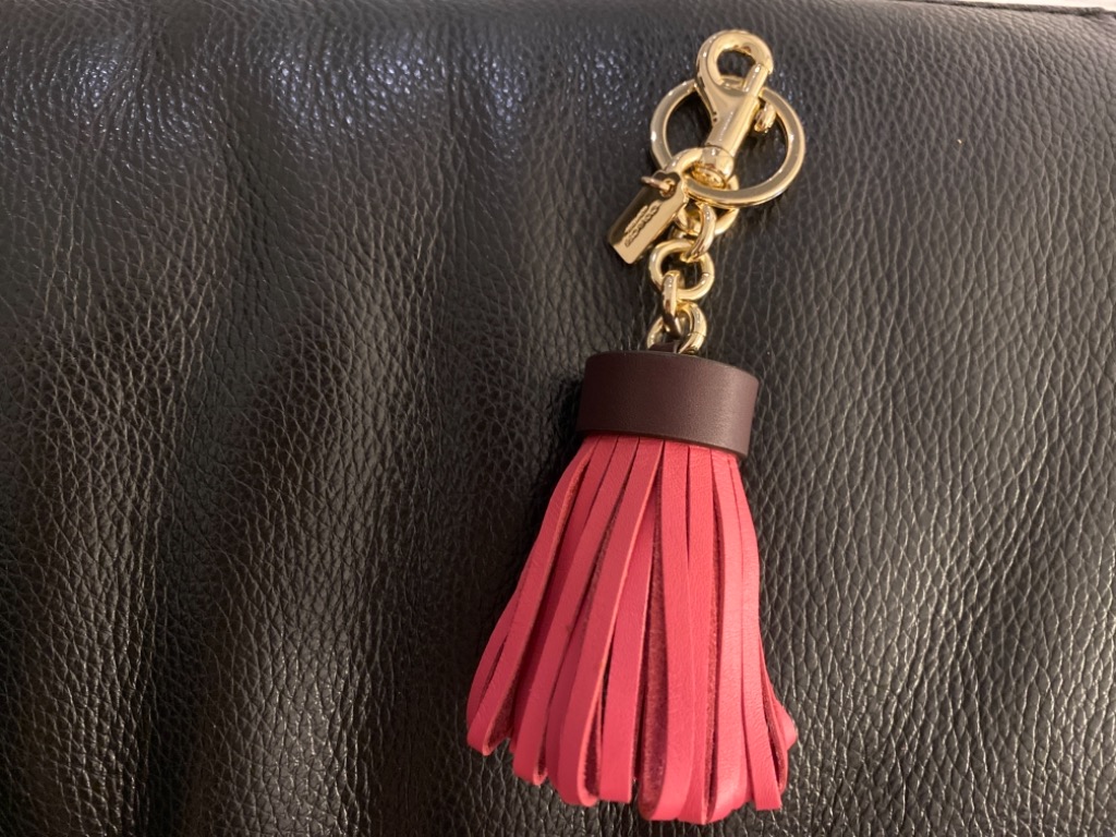 Coach tassel keychain best sale