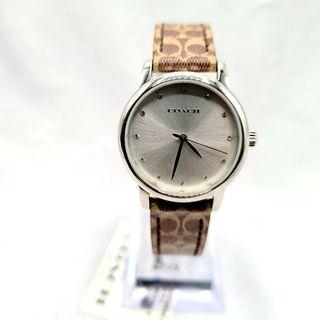 COACH WATCH-LD/QZ/WHT RD/CLASSIC BRN STRAP