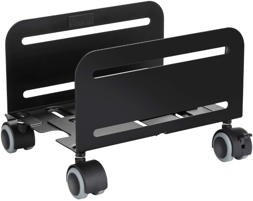 CPU Stand, Mobile Computer Tower Holder with 2 Locking Wheels and 2 ...