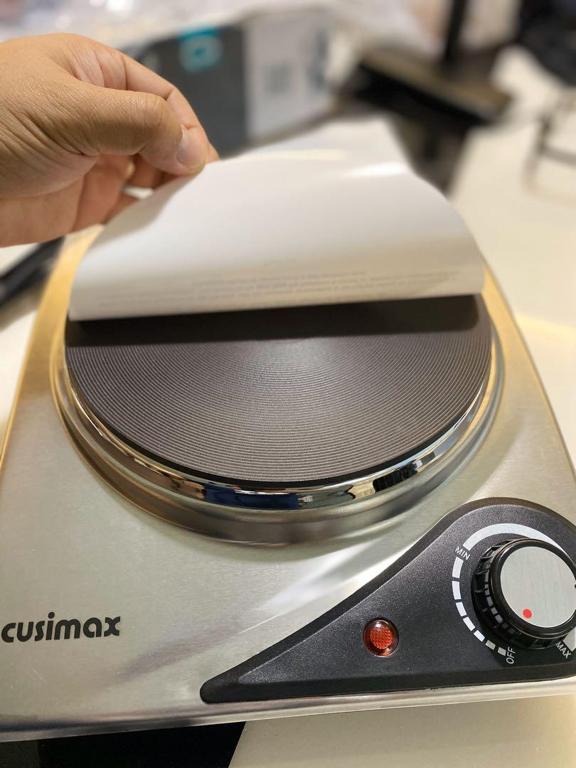 CUSIMAX Hot Plate for Electric Cooking Portable Single Hob, Cooktop Table  Top Hob with Cast Iron Hob Rings Electric Burner with Temperature Control,  Stainless Steel, 1500W, TV u0026 Home Appliances, Kitchen Appliances,