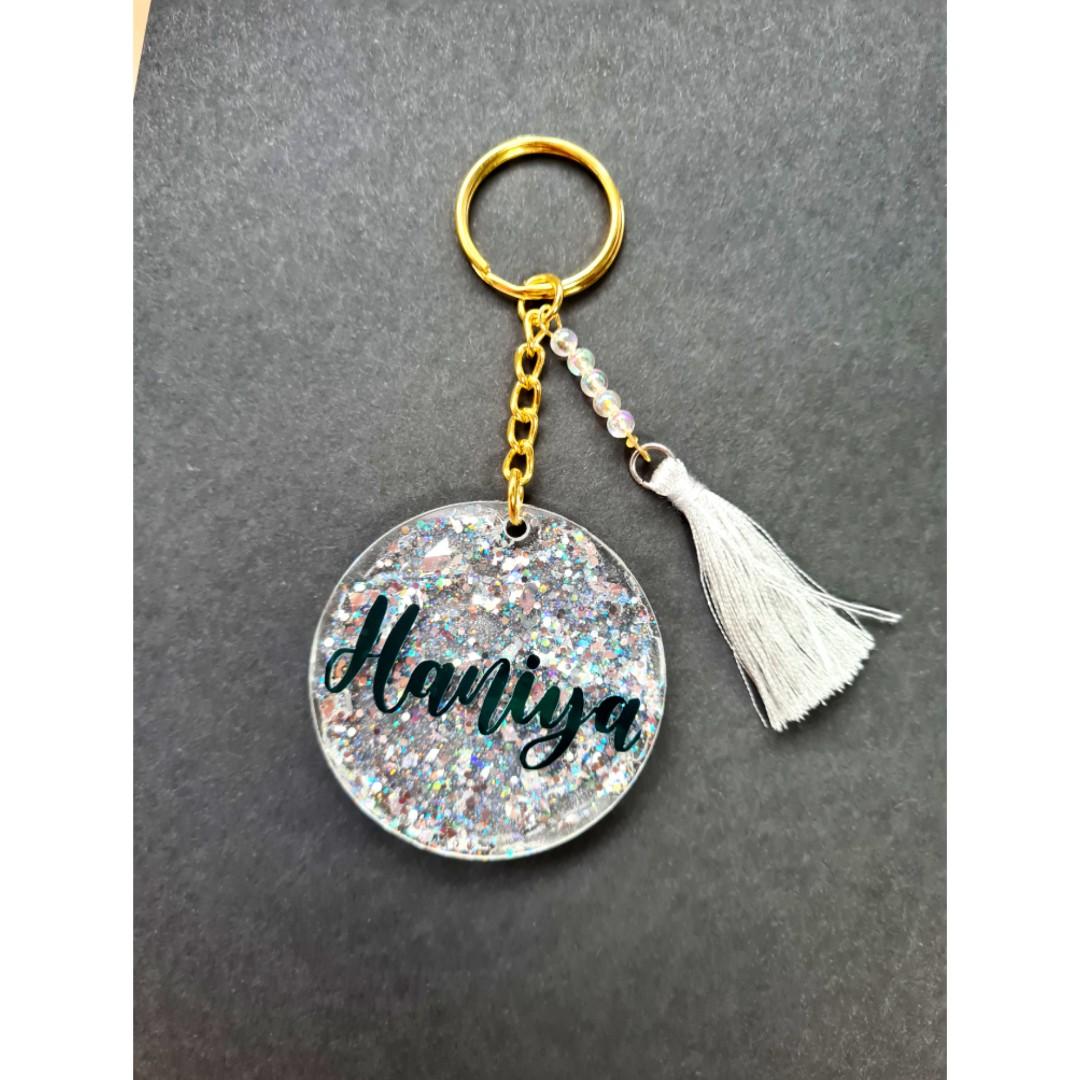 Glitter keychain clearance