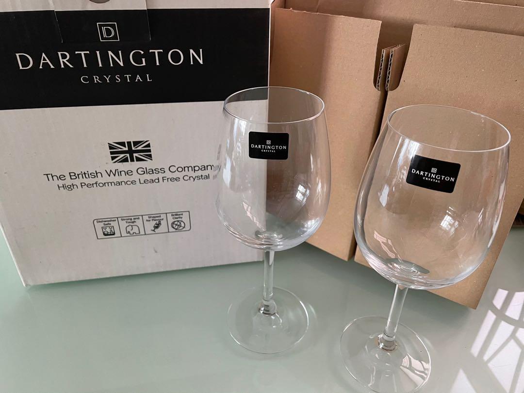 Dartington 紅酒杯一對wine glass #93923, 傢俬＆家居, 廚具和餐具 