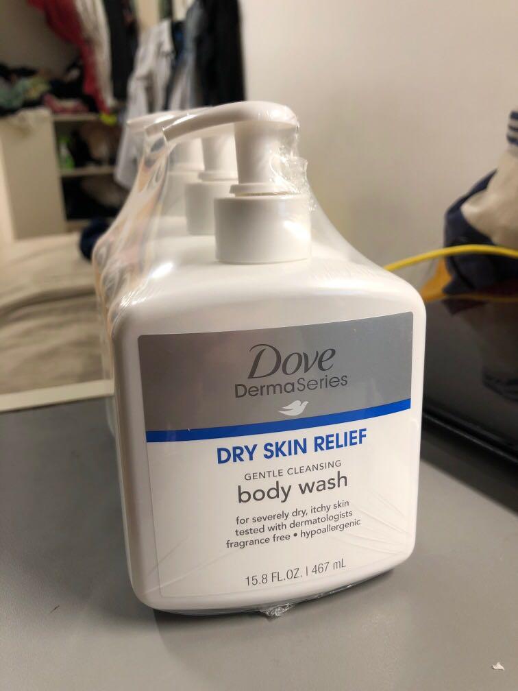 Dove Derma Series - Dry Skin Relief - Gentle Body Wash, Beauty & Personal  Care, Bath & Body, Body Care On Carousell