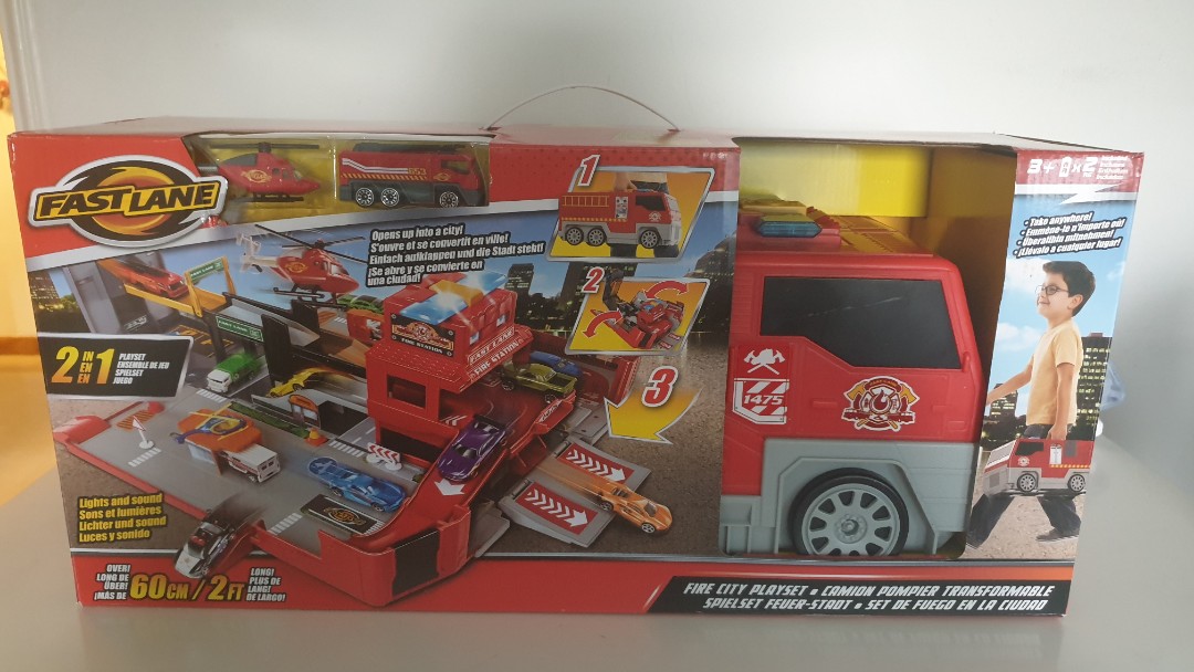 Fast lane best sale fire city playset
