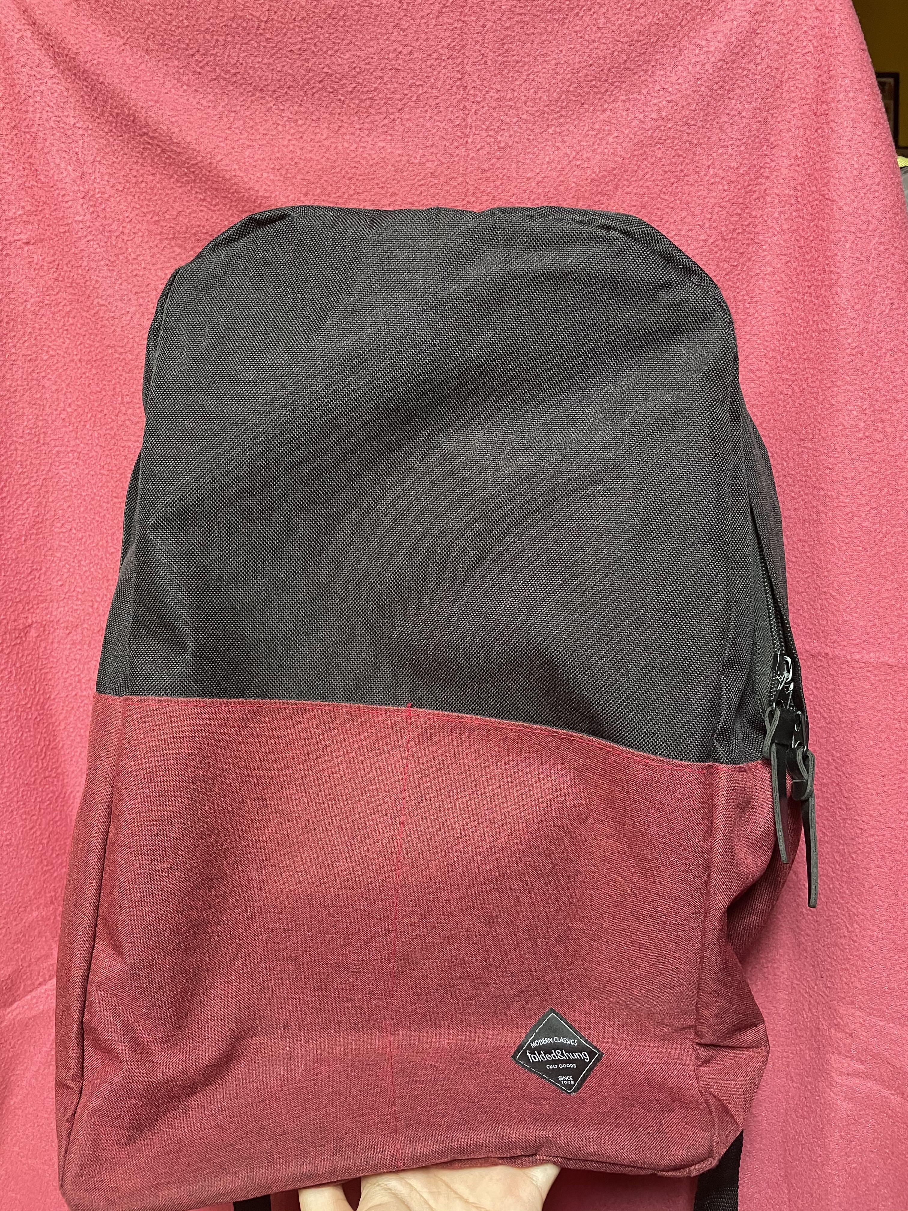Folded and Hung backpack