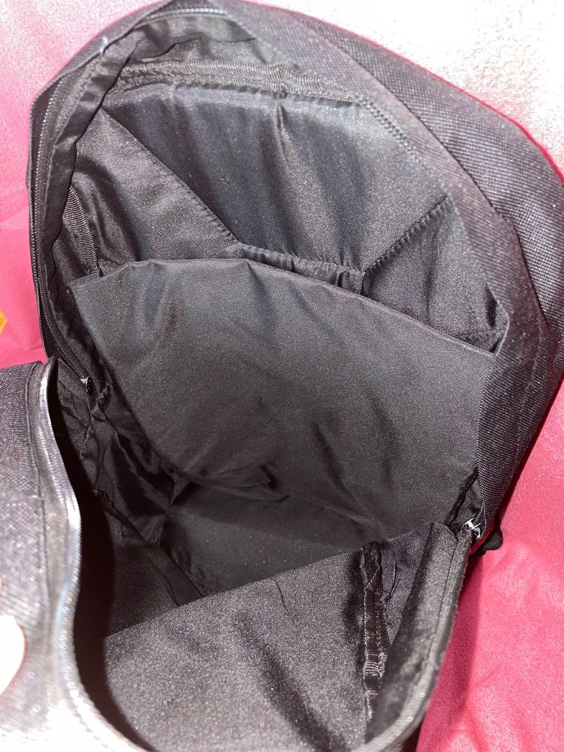 Folded and hung backpack shop