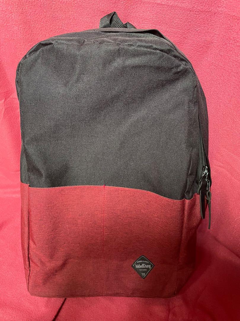 Folded and Hung backpack