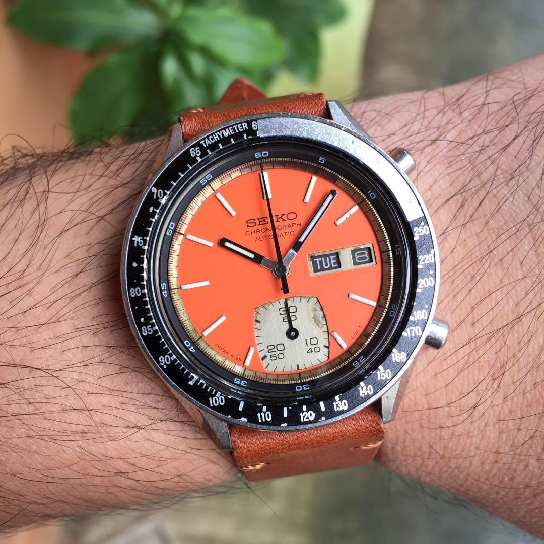 For Sale! Rare 1977 Seiko Chronograph Automatic 6139-6040 Orange 🍊 Dial  (All Original Watch Head), Men's Fashion, Watches & Accessories, Watches on  Carousell