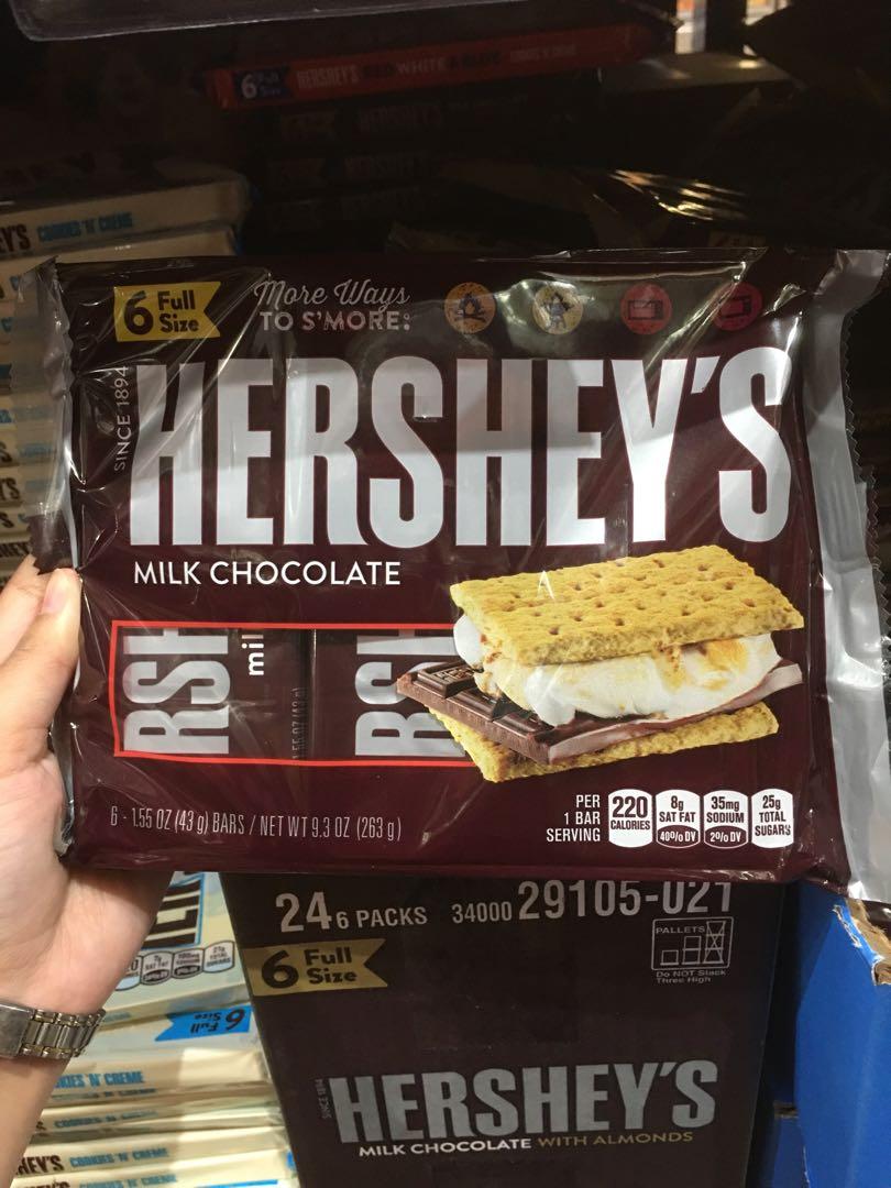 Hershey's Chocolates 263G 6pcs Per Pack 43G (Category: Packaged & Instant Food) located in Makati City. Submitted by cathymars13 (Listing ID 1054681995, Image 2). Description: Hershey's Chocolate Bar 263Gr per pack 6pcs 43Gr The Hershey's Milk Chocolate Bar is a flagship chocolate bar manufactured by The Hershey Company. Hershey refers to it as "The Great American Chocolate Bar..
