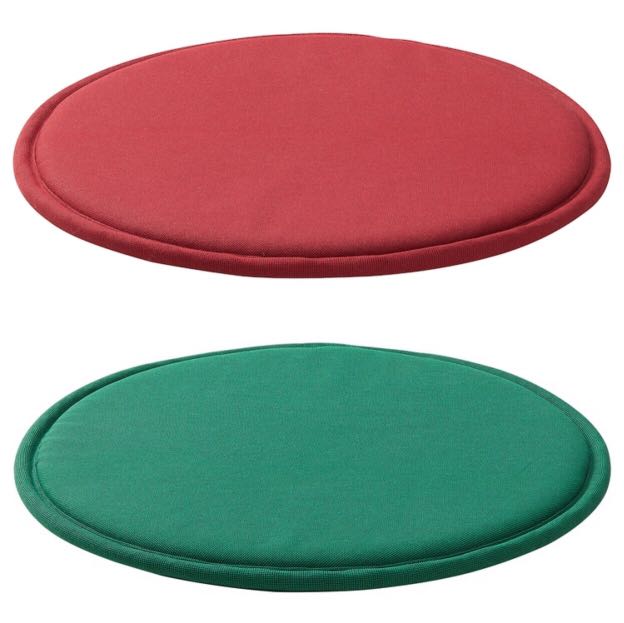 SUNNEA Chair pad red or green Lofallet 36x2.5 cm