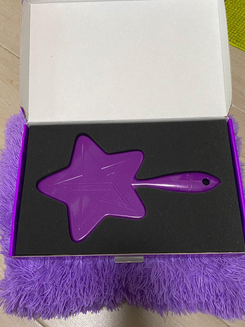 Authentic Jeffrey Star Purple Glitter Hand Mirror (Category: Makeup) located in Pasig City. Submitted by erikalowe (Listing ID 1054560817, Image 3). Description: Authentic Jeffrey Star Purple Glitter Hand Mirror - just opened to see how it looks like but never used - bought online from Jefree Star cosmetics - complete with box and foam inside RFS: not using..