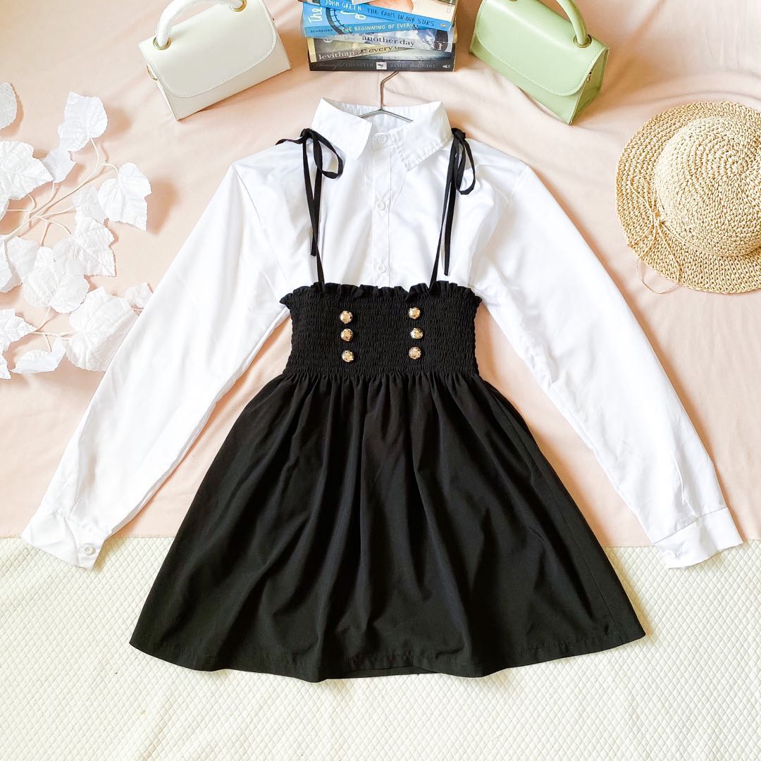 Korean sales jumper skirt