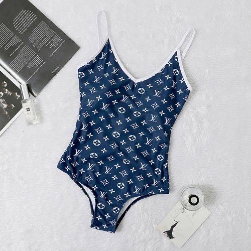 One-piece swimsuit Louis Vuitton Blue size 34 FR in Synthetic - 23523864
