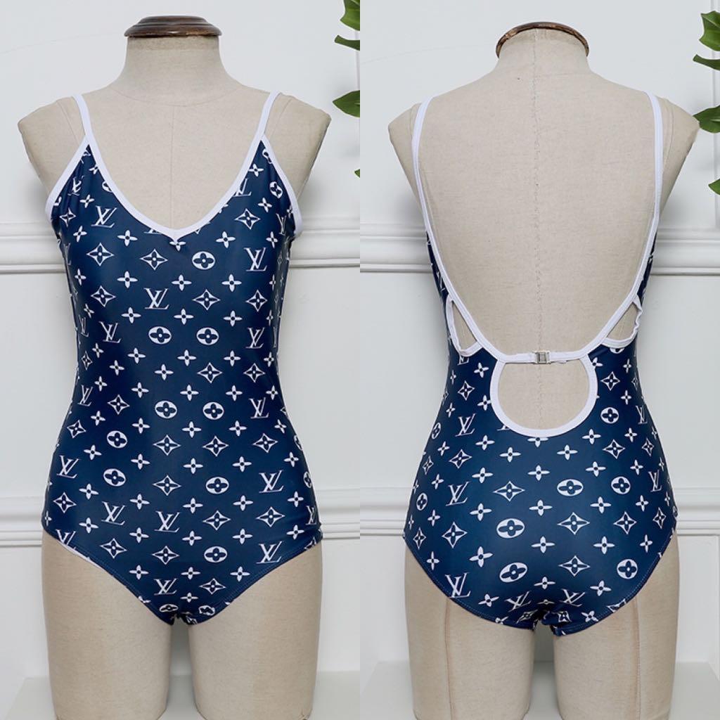 One-piece swimsuit Louis Vuitton Blue size 34 FR in Synthetic - 23523864