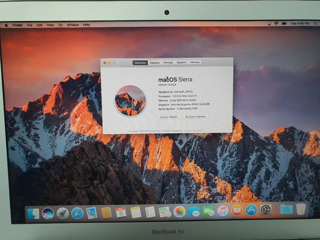 macbook air 2017 processor