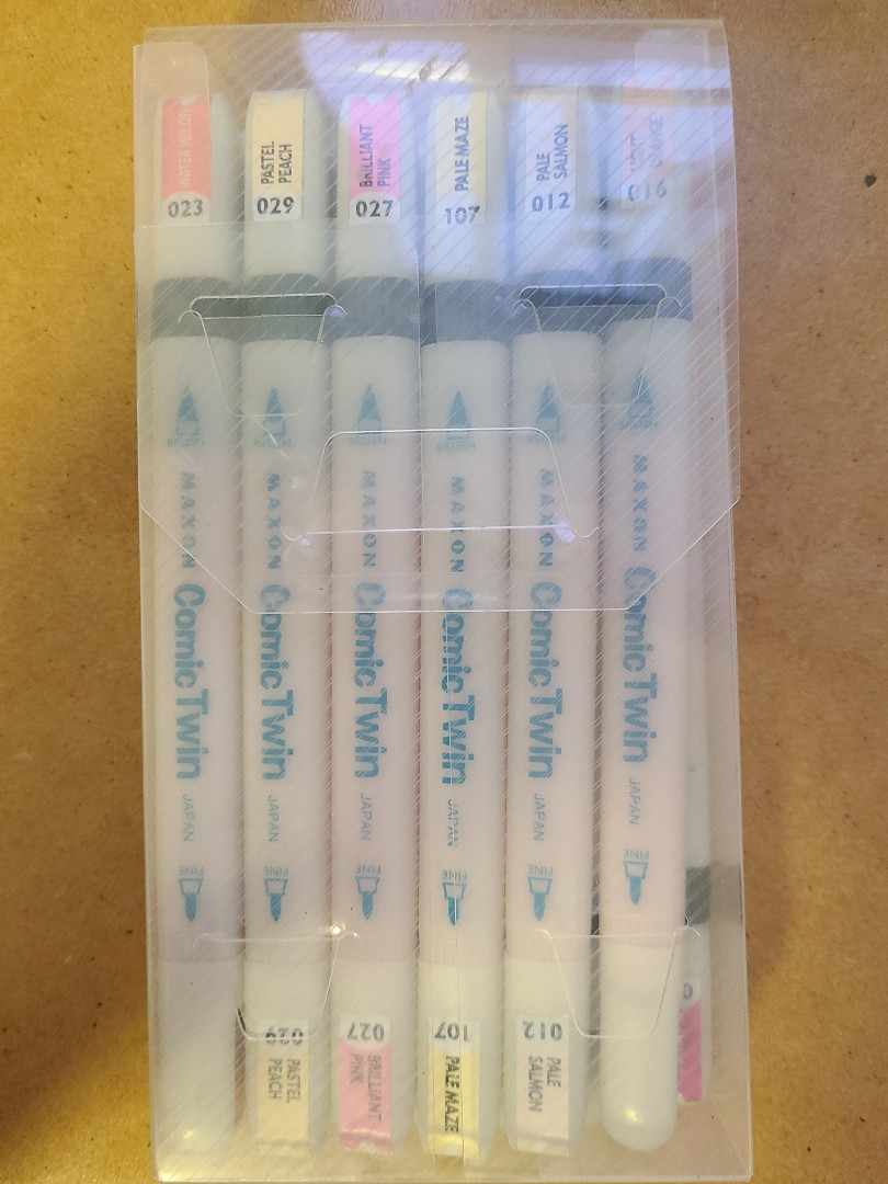 Maxon Comic Twin Marker 12 color set, 興趣及遊戲, 手作＆自家設計